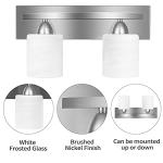 Modern Glass Shade 2-Light Vanity Bathroom Lighting Fixtures