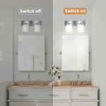 Modern Glass Shade 2-Light Vanity Bathroom Lighting Fixtures