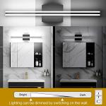 Modern Matt Black Dimmable Vanity Lights, LED, Bathroom