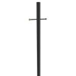 Design House 501817 Traditional Outdoor Lamp Post with Plastic Cross Arm, for Driveways and Porches, 80-Inch by 3-Inch, Black