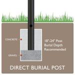 Design House 501817 Traditional Outdoor Lamp Post with Plastic Cross Arm, for Driveways and Porches, 80-Inch by 3-Inch, Black