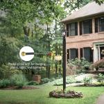 Design House 501817 Traditional Outdoor Lamp Post with Plastic Cross Arm, for Driveways and Porches, 80-Inch by 3-Inch, Black