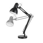 Globe Electric 5698601 28" Heavy Base Top Moving Spring Balanced Swing Arm Desk Lamp, Black, On/Off Rotary Switch on Shade, Office Decor, Reading Light, Home Essentials, Room Lighting