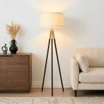Brightech Levi LED Floor Lamp, Black/Gold, Stylish Room Lighting