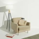 Brightech Levi LED Floor Lamp, Black/Gold, Stylish Room Lighting