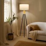 Brightech Levi LED Floor Lamp, Black/Gold, Stylish Room Lighting