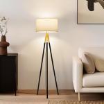 Brightech Levi LED Floor Lamp, Black/Gold, Stylish Room Lighting
