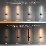 USB Rechargeable Wall Sconce Set, Dimmable LED Lights