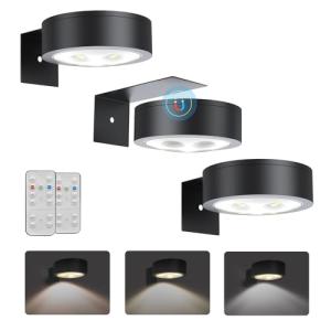 Blisaleiip 3Pcs Remote Control Battery Operated Picture Lights