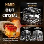 Gold Crystal Chandelier with Modern Brushed Nickel Sputnik