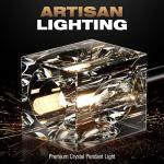 Gold Crystal Chandelier with Modern Brushed Nickel Sputnik