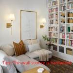 White Fabric Shade Wall Sconces Set of 2