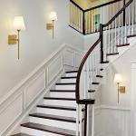 White Fabric Shade Wall Sconces Set of 2