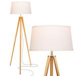 Brightech Emma LED Floor Lamp with Wood Legs