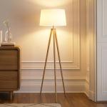 Brightech Emma LED Floor Lamp with Wood Legs