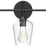 Matte Black Vintage Industrial 5-Light Bathroom Vanity Fixture