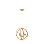 Modern Gold Orb Chandelier with 3 Lights