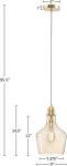 Modern Glass Pendant Light Fixtures - Gold/Clear