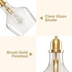 Modern Glass Pendant Light Fixtures - Gold/Clear