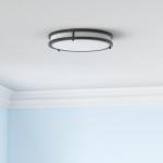 2-Pack 36W LED Black Ceiling Lights, 13" Flush Mount