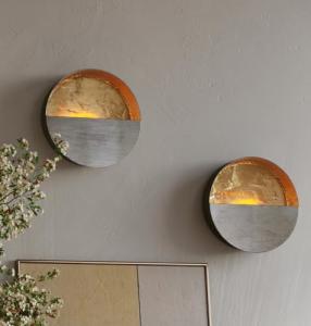 Pair of NativeSkins Eclipse Metal Wall Sconces