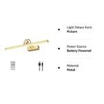 16in Battery Operated Picture Light with Remote Control