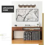 Modern 5-Light Vanity Fixture for Bathroom with Clear Glass