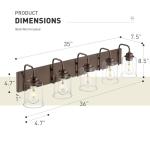 Modern 5-Light Vanity Fixture for Bathroom with Clear Glass