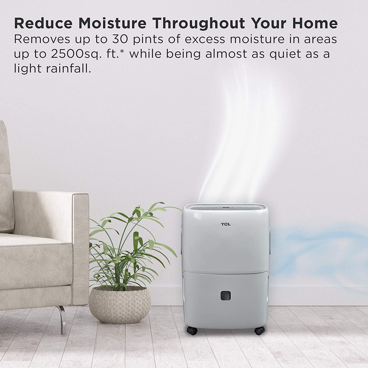 Smart Dehumidifier with Voice Control for Home & Basements