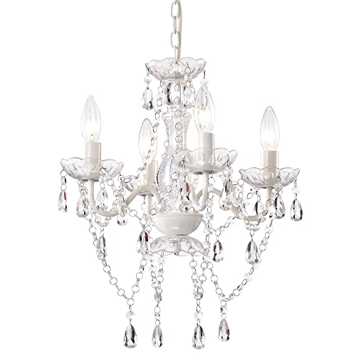 White Mini Crystal Chandelier Lighting - LaLuLa Brand