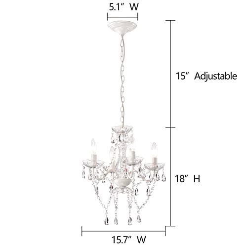 White Mini Crystal Chandelier Lighting - LaLuLa Brand