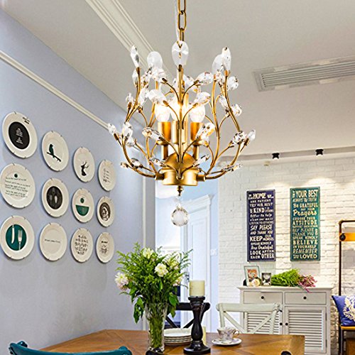 Garwarm Crystal Chandelier Pendant Lights for Living Room