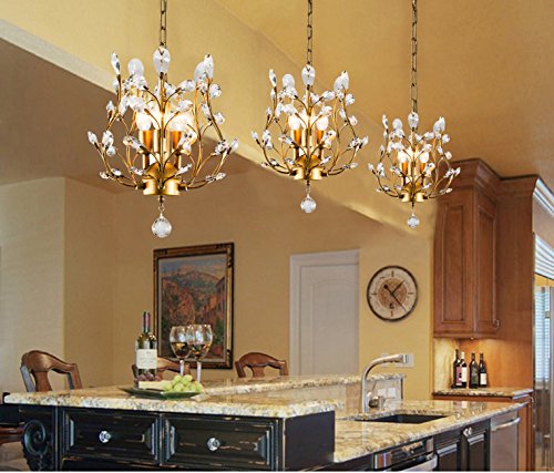 Garwarm Crystal Chandelier Pendant Lights for Living Room