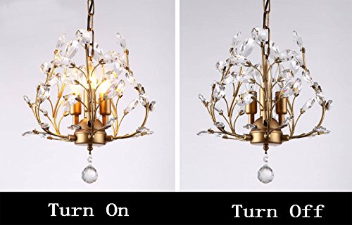 Garwarm Crystal Chandelier Pendant Lights for Living Room