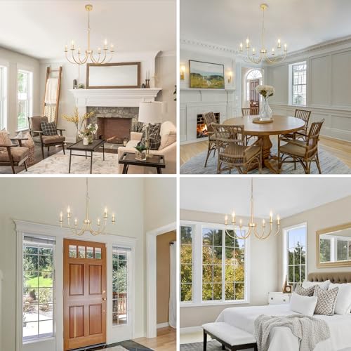 Modern Gold Chandelier for Farmhouse Dining Room