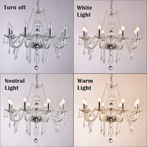 Crystal Candle Chandelier Lighting Modern Elegant Dining Living Bedroom