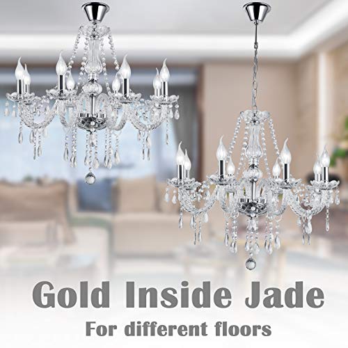 Crystal Candle Chandelier Lighting Modern Elegant Dining Living Bedroom