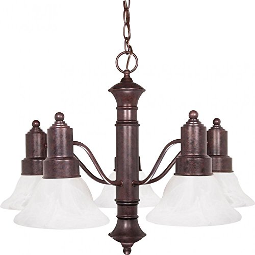 Nuvo 60/191 Five Light Gotham Chandelier, 19.5