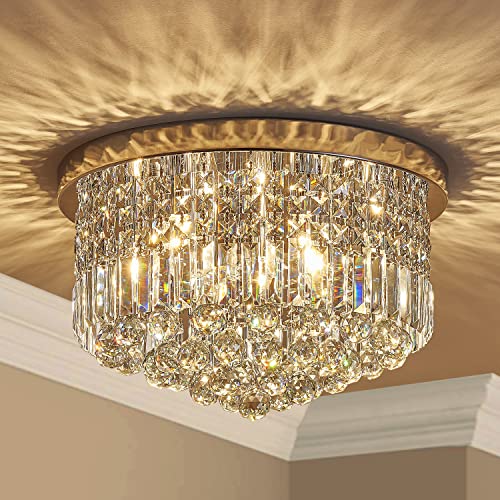 Modern 9-Light Crystal Chandelier in Lake Blue Chrome