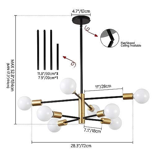 KAISITE Modern Sputnik Chandelier - Mid Century Design