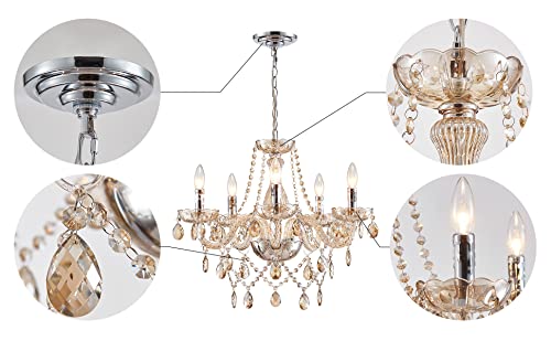 Saint Mossi Modern Crystal Chandelier - Champagne Light