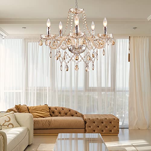 Saint Mossi Modern Crystal Chandelier - Champagne Light