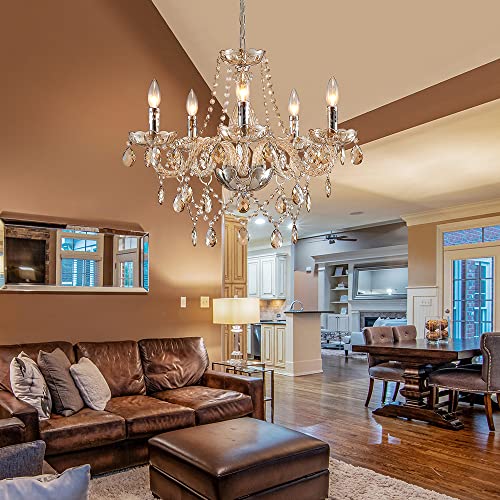 Saint Mossi Modern Crystal Chandelier - Champagne Light