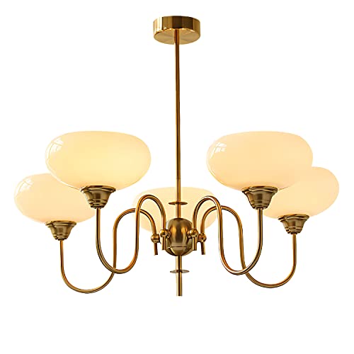 BOKT Gold Vintage 5-Light Globe Chandelier
