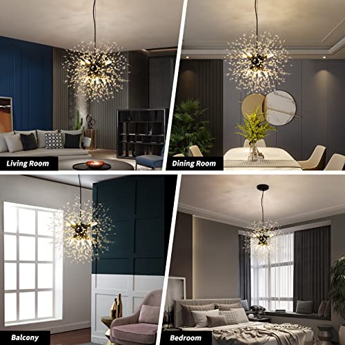 Modern Crystal Firework Chandelier Pendant for Bedroom Living Room