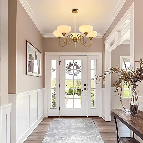 BOKT Gold Vintage 5-Light Globe Chandelier