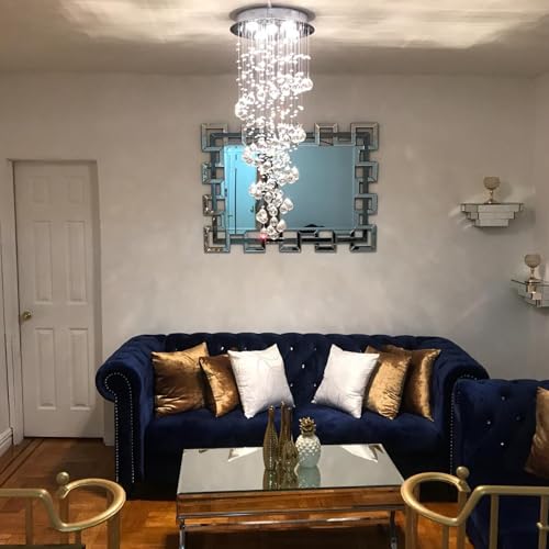 Modern Spiral Crystal Chandelier for High Ceilings