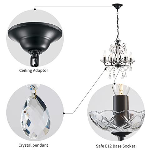 Crystal Candle Chandelier Pendant Ceiling Light Modern Fixture