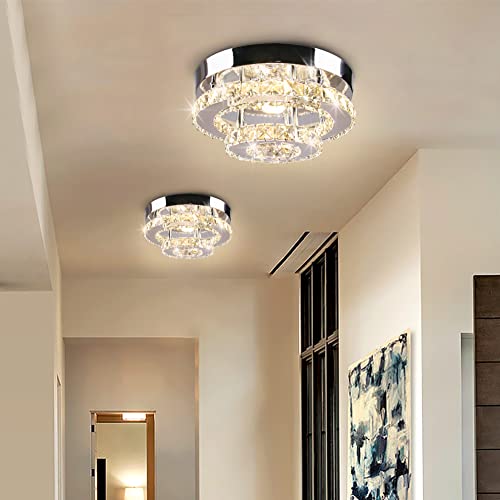Mini Crystal LED Chandelier Ceiling Light for Hallway