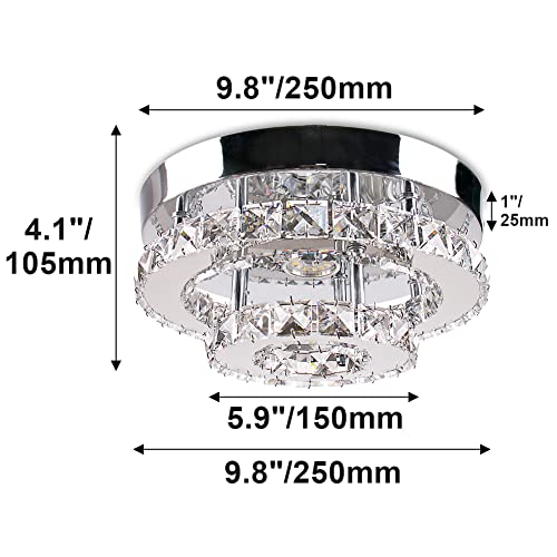 Mini Crystal LED Chandelier Ceiling Light for Hallway